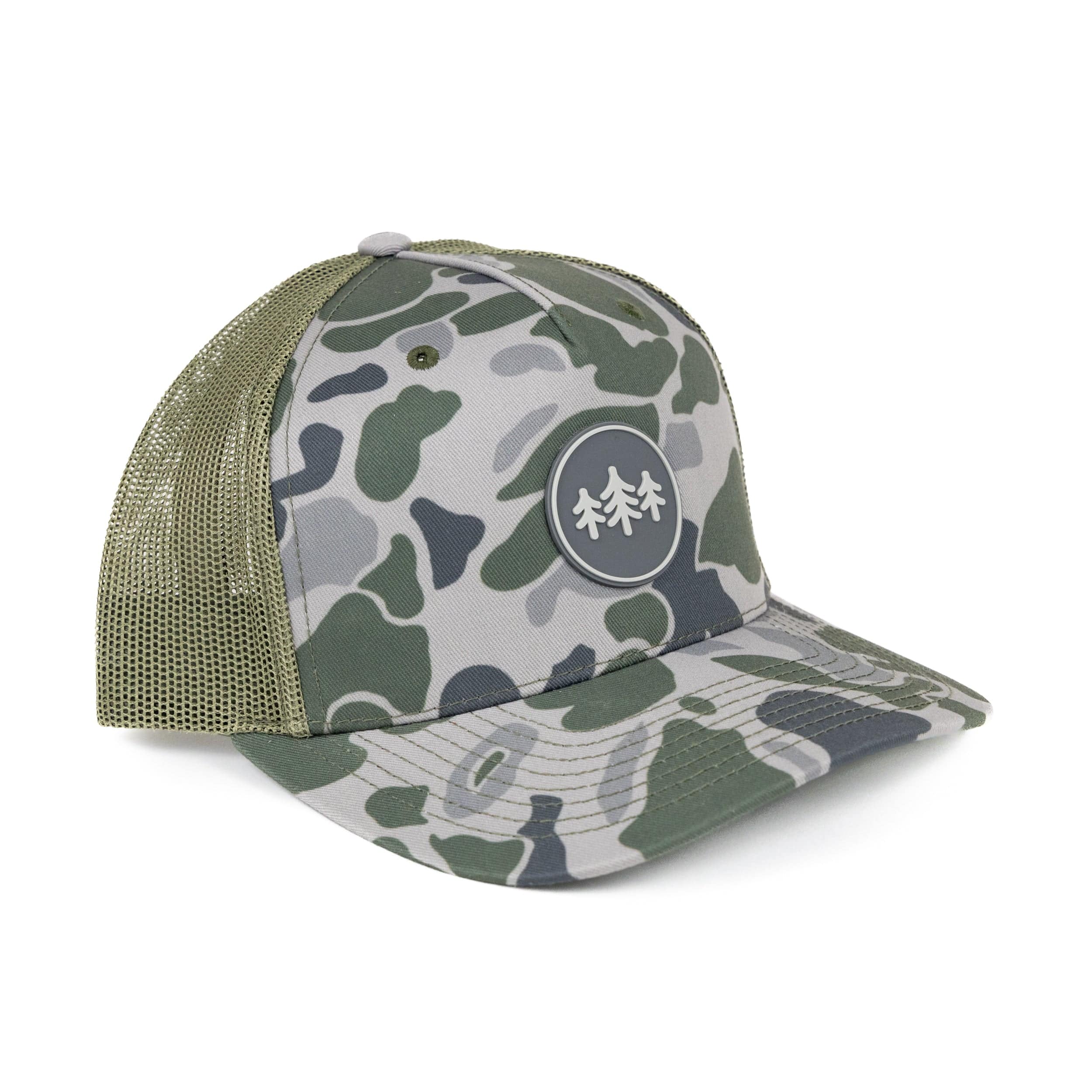 TriPine Trucker Hat Marsh Duck Camo Coin Patch Trucker Hat
