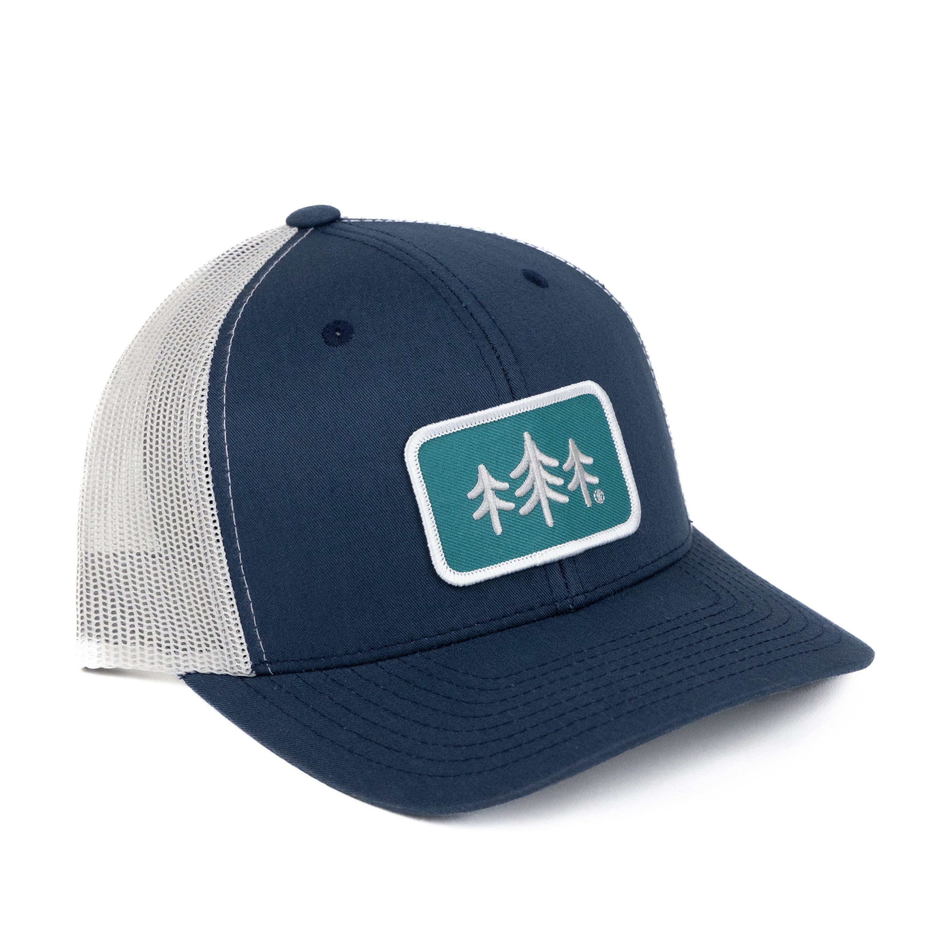 TriPine Trucker Hat Navy/ Silver TriPine Patch Trucker Hat