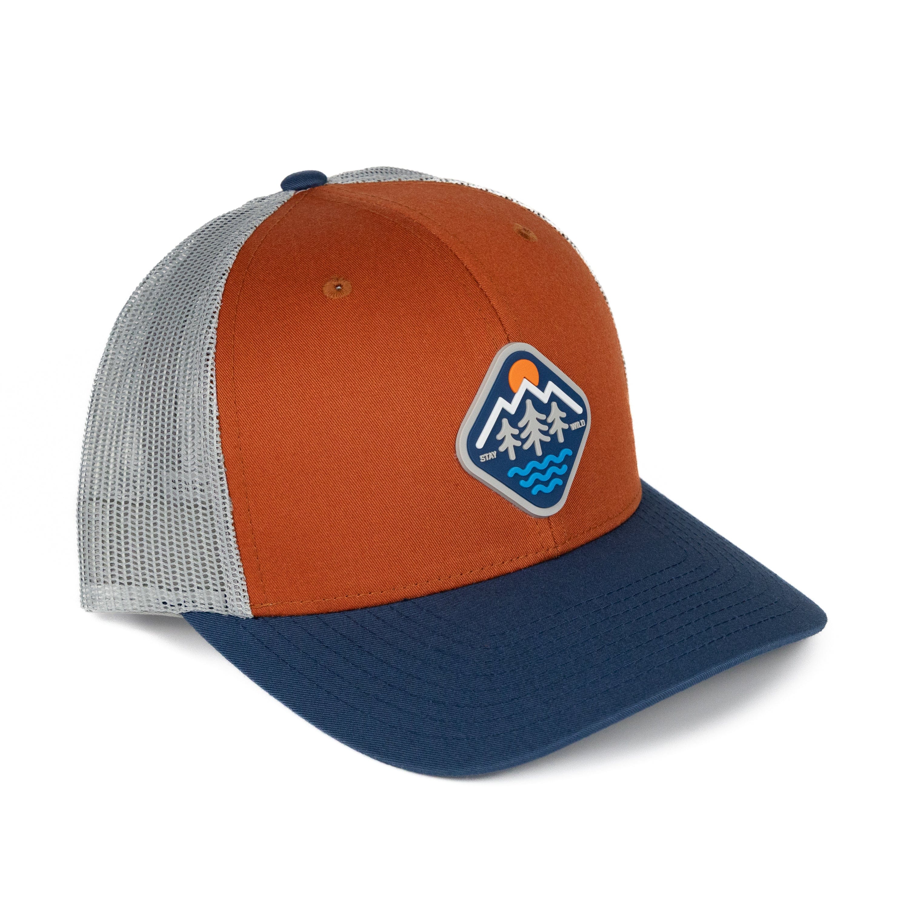 TriPine Trucker Hat Orange/ Aluminum/ Navy Sea to Summit Trucker Hat