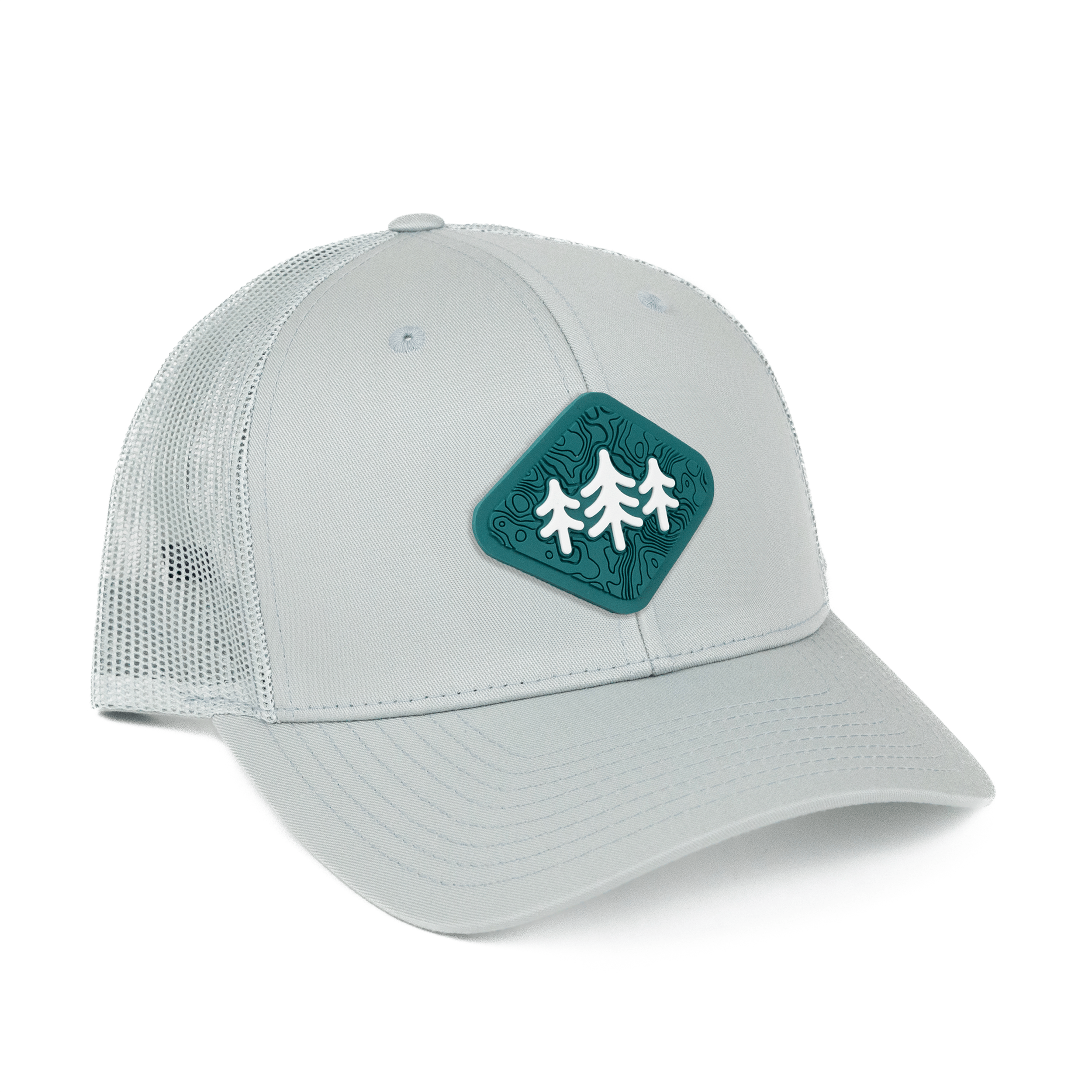 TriPine Trucker Hat Quarry/ Quarry Topo Diamond Pines Trucker Hat