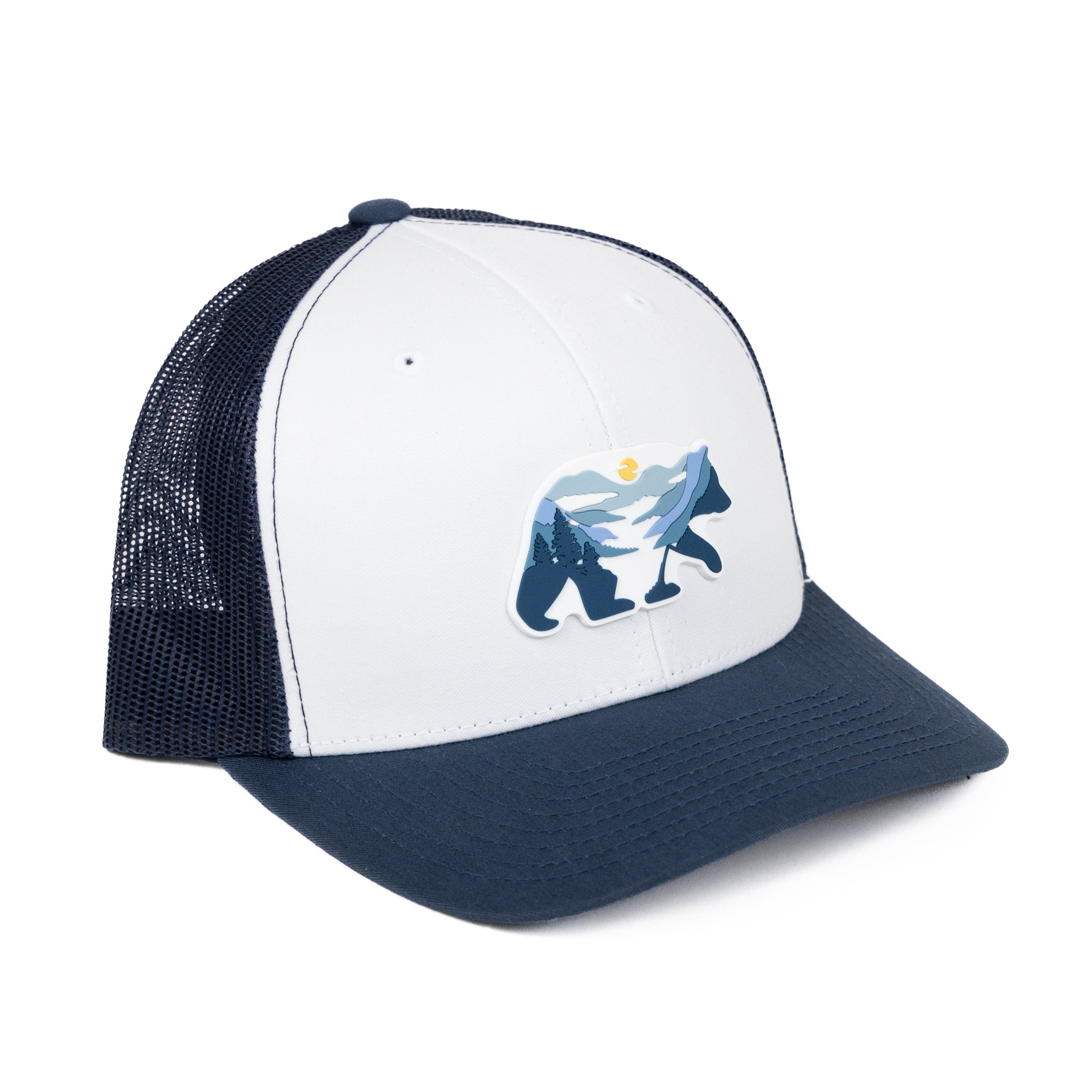 TriPine Trucker Hat White/ Navy/ Navy Smokies Bear Trucker Hat