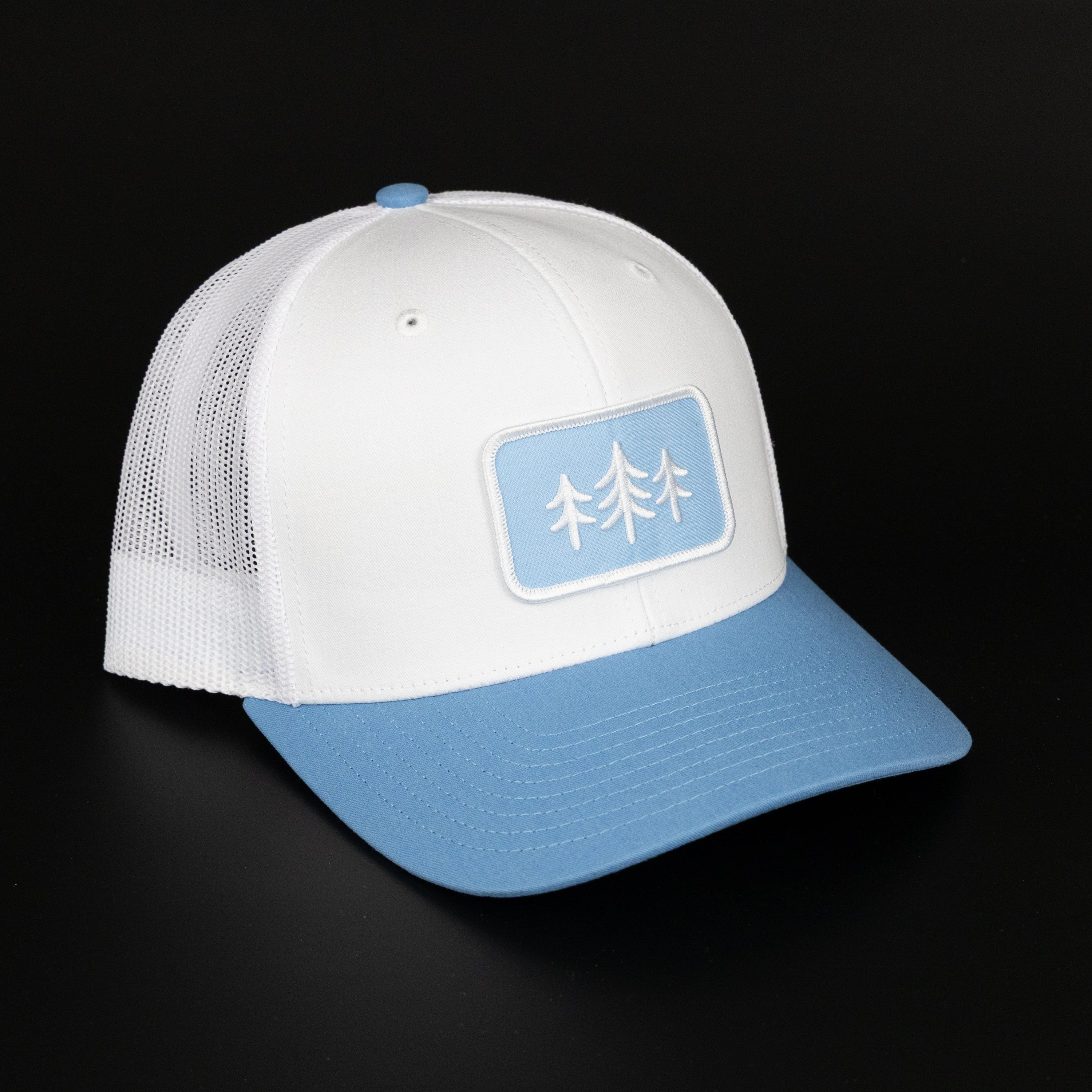 TriPine Trucker Hat White/ Sky Blue TriPine Patch Trucker Hat