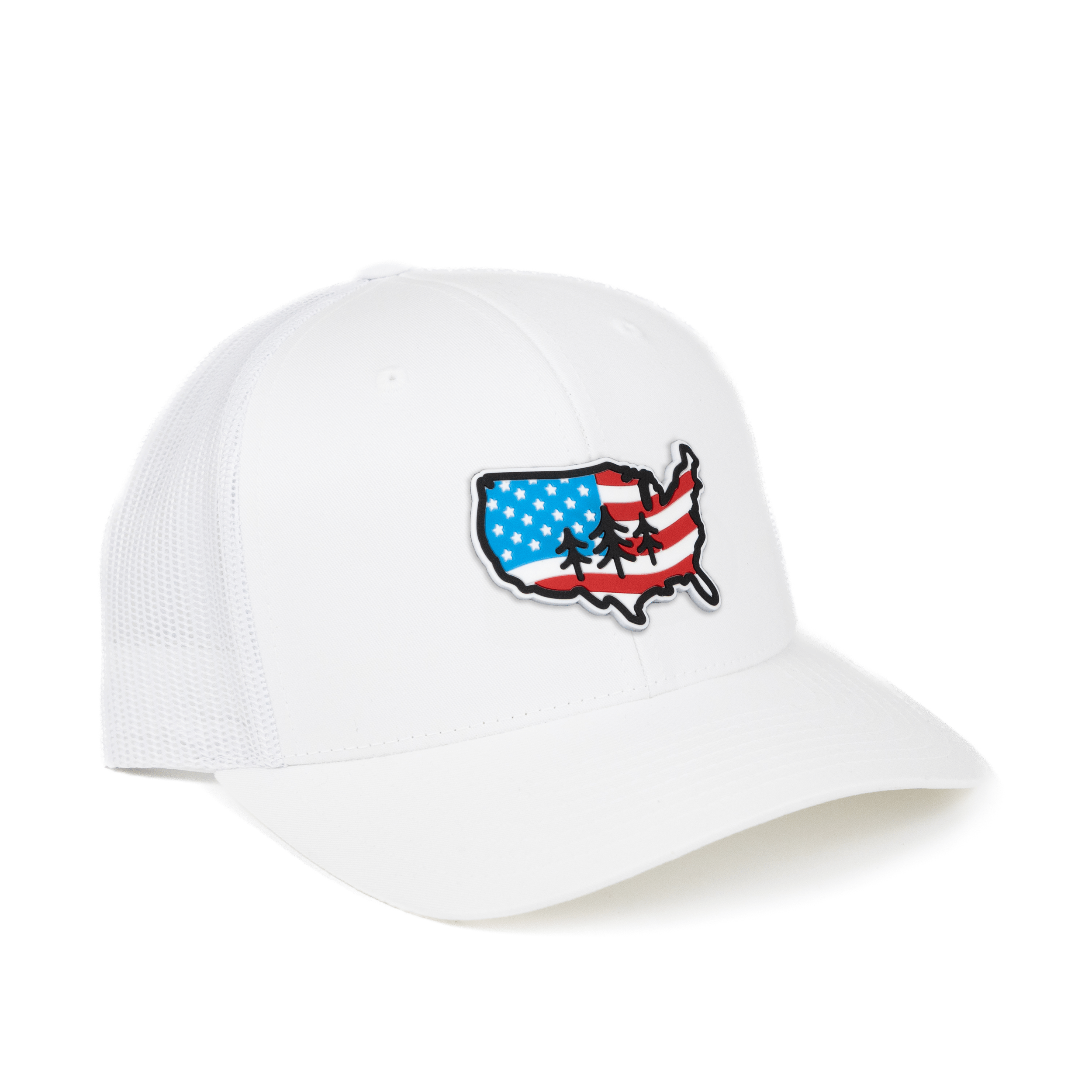 TriPine Trucker Hat White TriPine Flag Trucker Hat