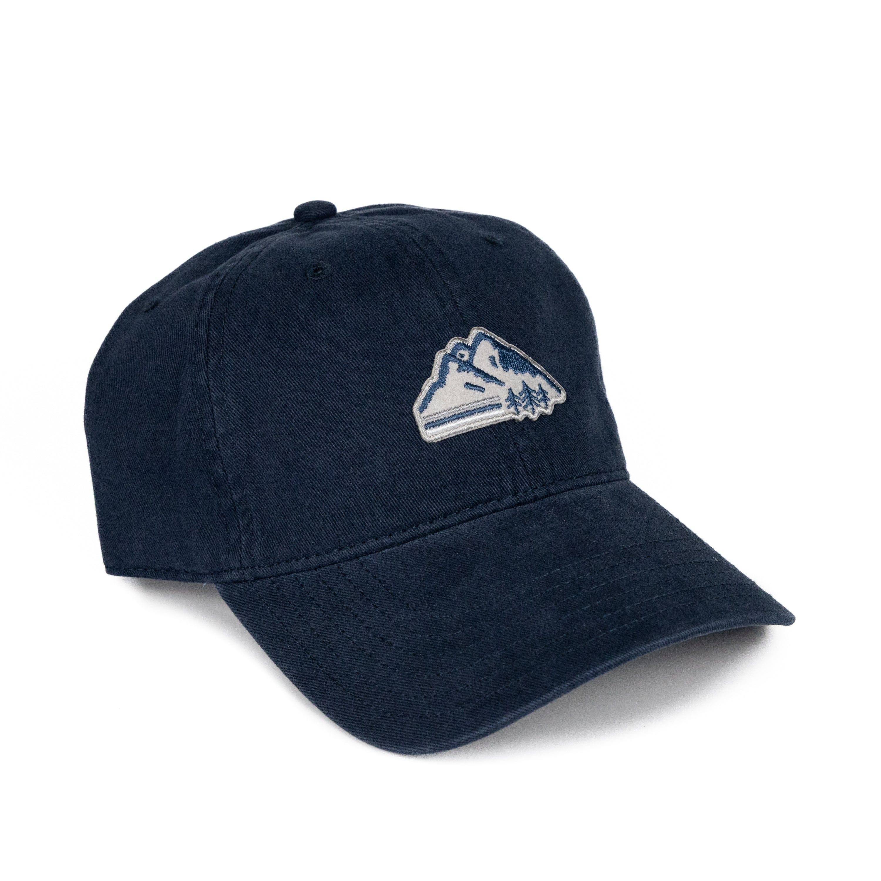 TriPine Unstructured Hat Navy Retro Mountain Peached Cotton Dad Hat