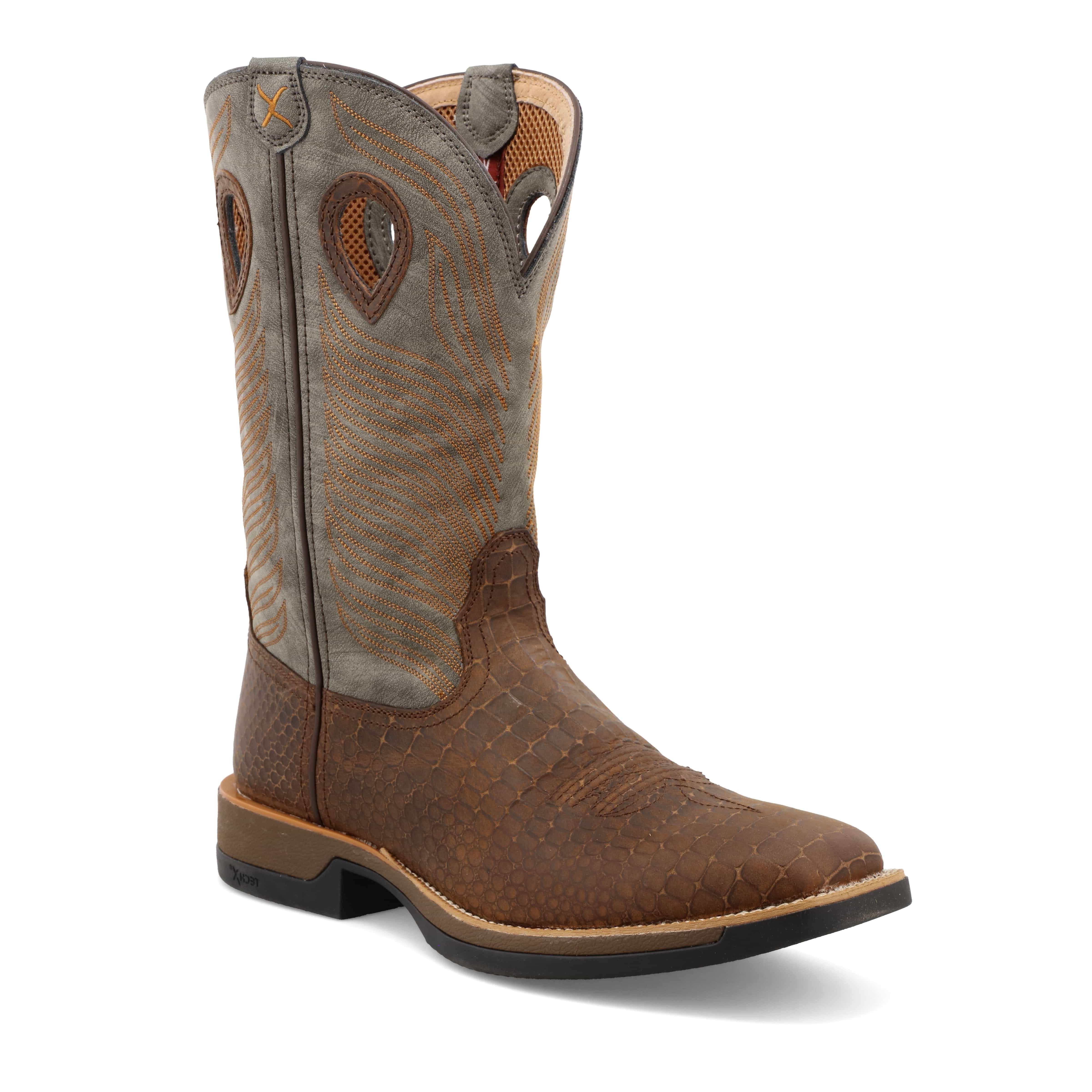 ツヴァイ Twisted X Men's Brown & Grey Tech X Western Boot MXW0003