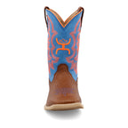 TWISTED X BOOTS Boots Twisted X Kid's Cognac & Neon Blue Hooey Western Boots YHY0001