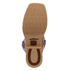 TWISTED X BOOTS Boots Twisted X Kid's Cognac & Neon Blue Hooey Western Boots YHY0001