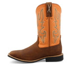 TWISTED X BOOTS Boots Twisted X Kid's Tan & Orange Top Hand Western Boots YTH0018