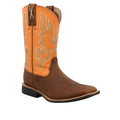 TWISTED X BOOTS Boots Twisted X Kid's Tan & Orange Top Hand Western Boots YTH0018