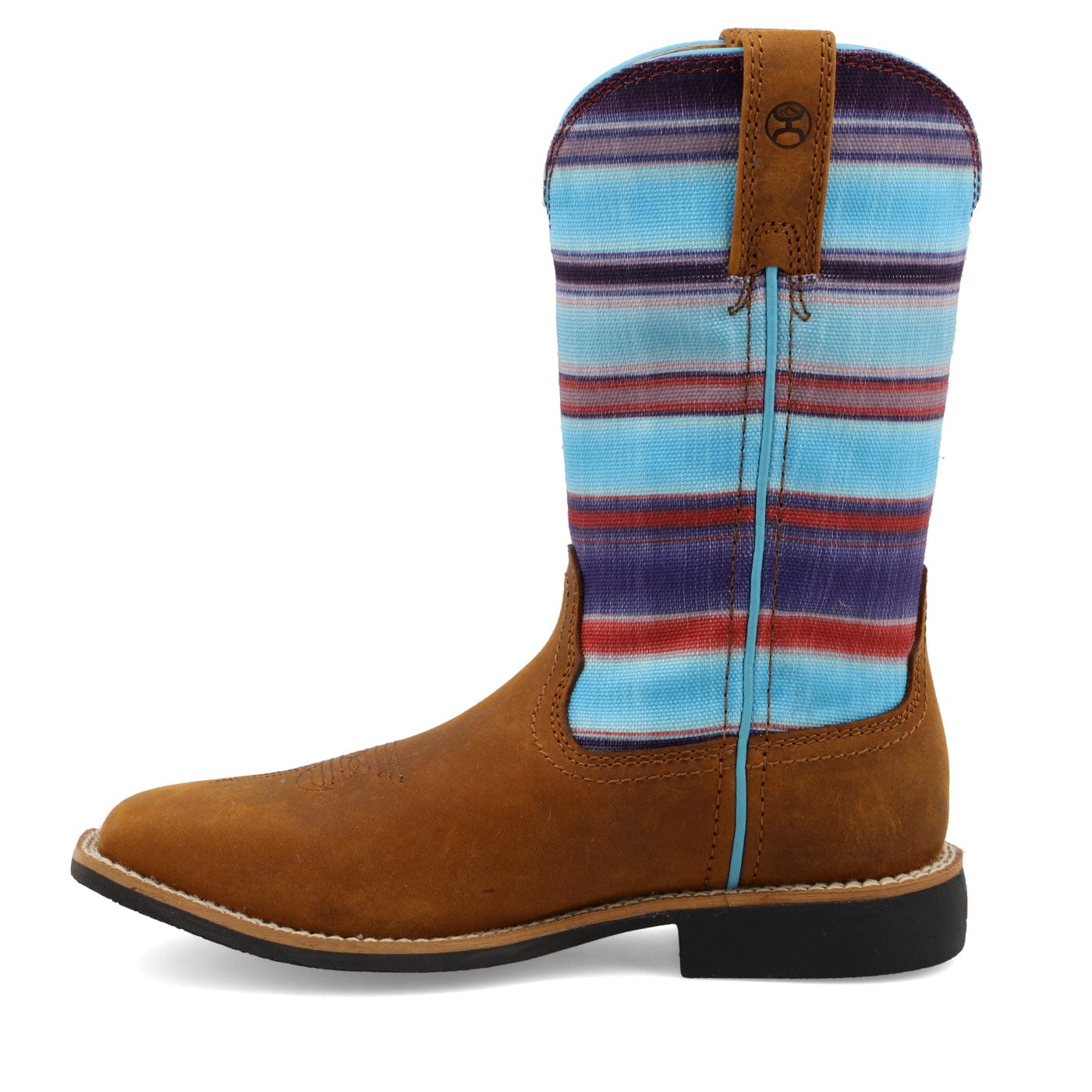 TWISTED X BOOTS Boots Twisted X Kids Distressed Saddle & Blue Multi Hooey Western Boot YHY0011