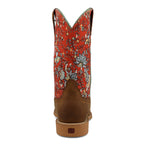 TWISTED X BOOTS Boots Twisted X Kids Rustic Brown & Red Floral Hooey Western Boot YHY0013