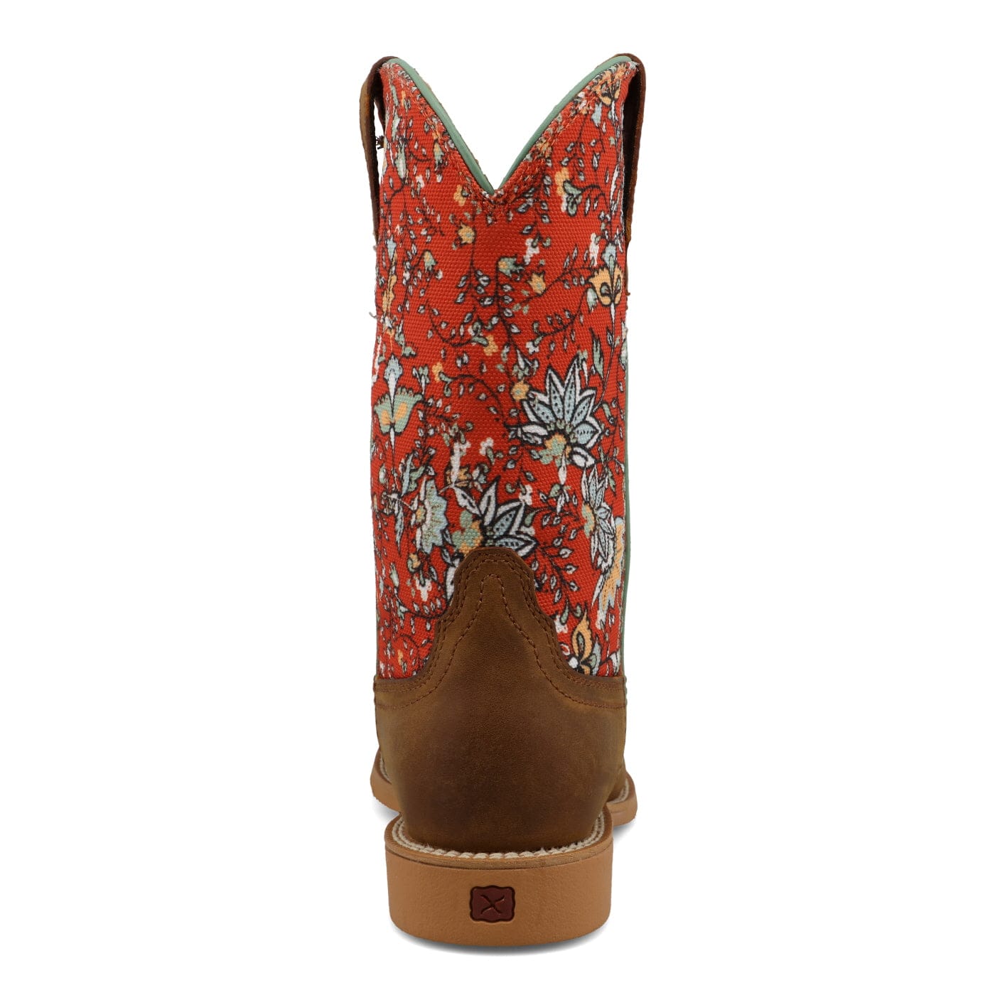 TWISTED X BOOTS Boots Twisted X Kids Rustic Brown & Red Floral Hooey Western Boot YHY0013