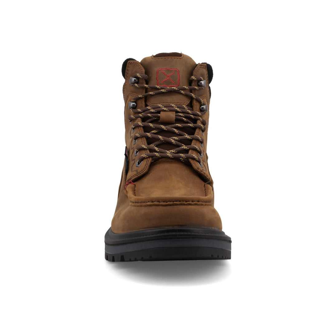 TWISTED X BOOTS Boots Twisted X Men's Brown & Black 6" Waterproof Lace Up Work Boots MDAW001