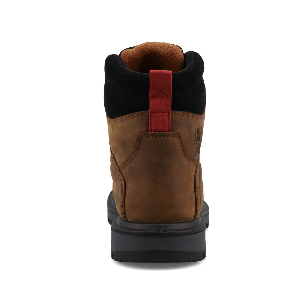 TWISTED X BOOTS Boots Twisted X Men's Brown & Black 6" Waterproof Nano Toe Quick Draw Work Boots MDANW02