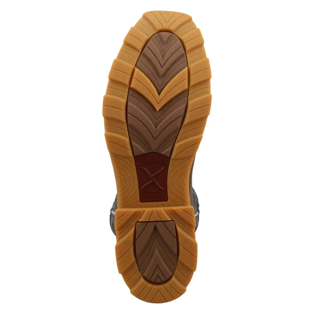 TWISTED X BOOTS Boots Twisted X Men's Brown & Dark Electric Blue Ultralite X Nano Toe Work Boot MULNW02