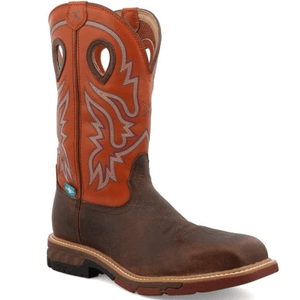 TWISTED X BOOTS Boots Twisted X Men's Brown Waterproof Nano Composite Safety Toe Western Work Boots MXBNW03