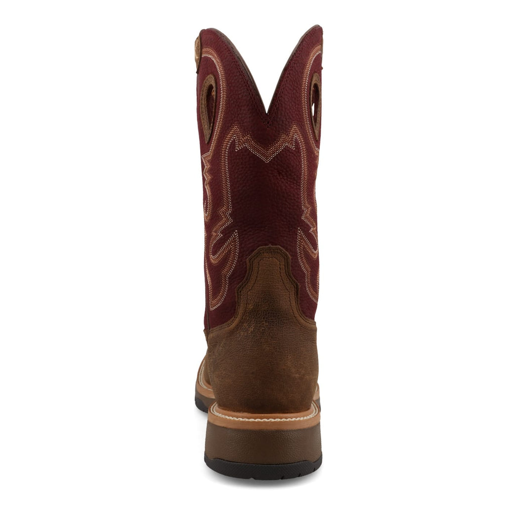 TWISTED X BOOTS Boots Twisted X Men's Brunette & Oxblood Horseman Western Work Boot MHM0025