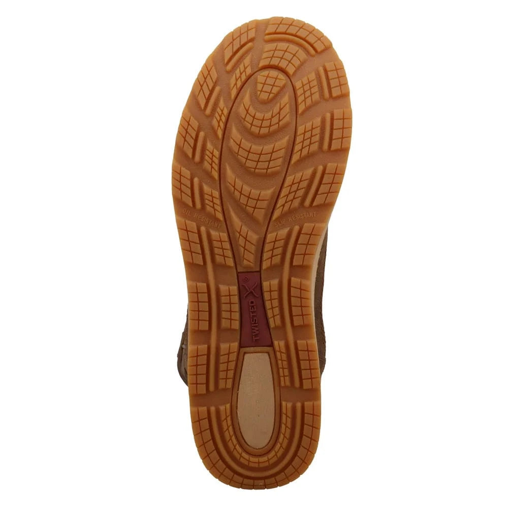 TWISTED X BOOTS Boots Twisted X Men's Brunette & Pecan Pull On Wedge Sole Work Boot MCBX001