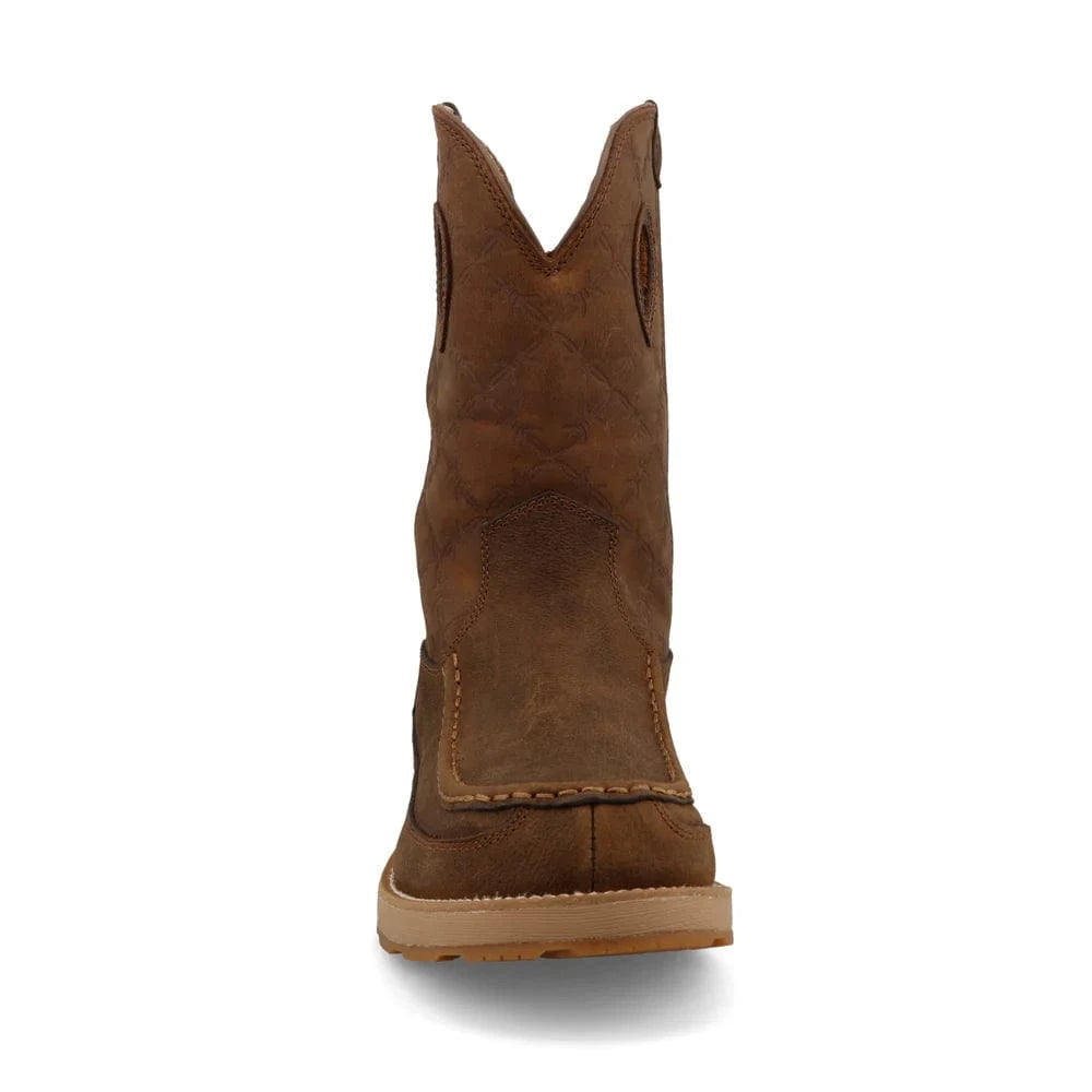 TWISTED X BOOTS Boots Twisted X Men's Brunette & Pecan Pull On Wedge Sole Work Boot MCBX001