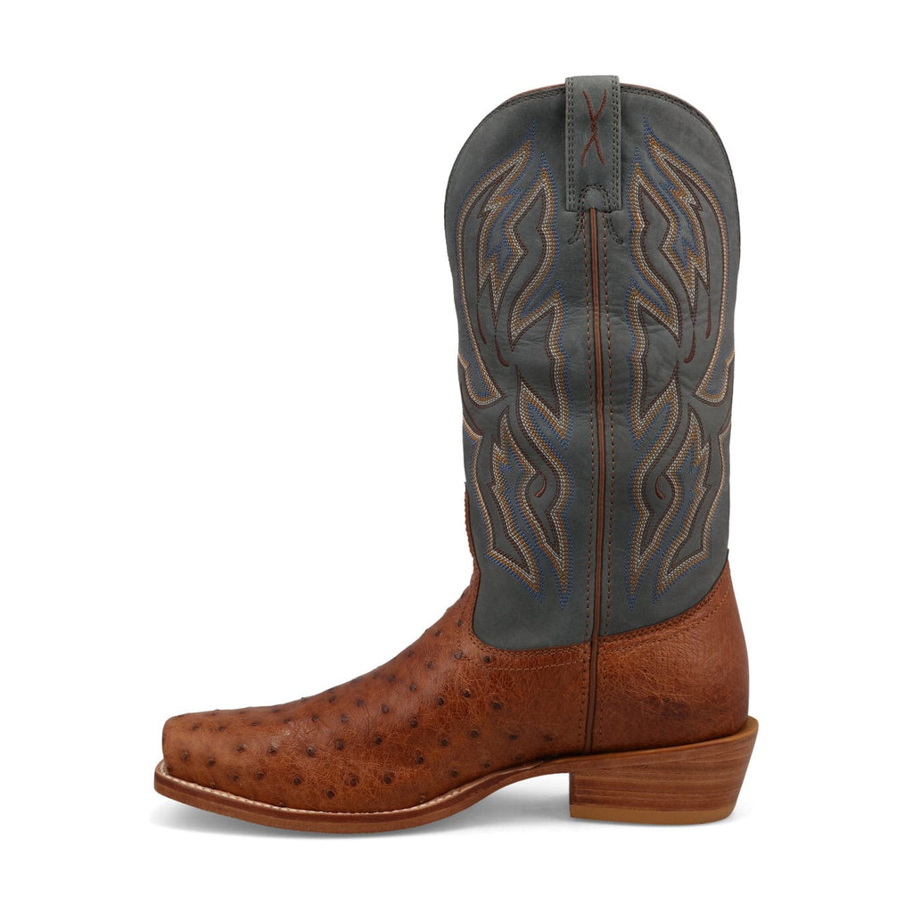 TWISTED X BOOTS Boots Twisted X Men's Chestnut Ostrich & Dark Grey Reserve Boot MXPL002