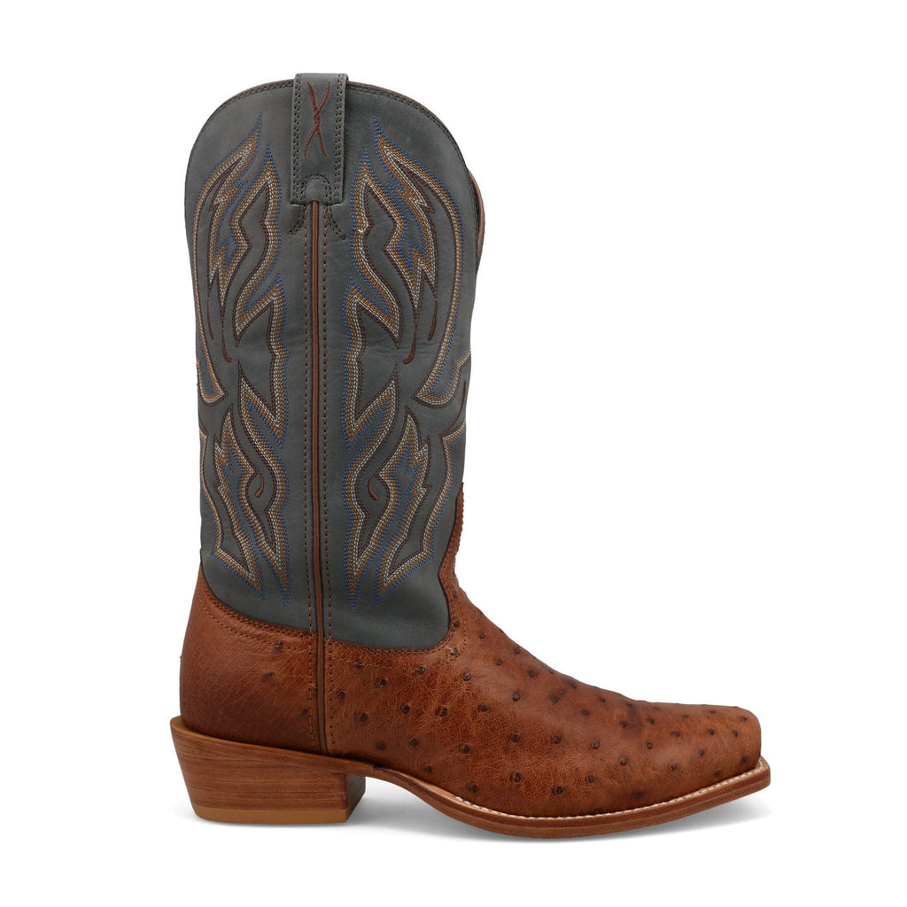 TWISTED X BOOTS Boots Twisted X Men's Chestnut Ostrich & Dark Grey Reserve Boot MXPL002