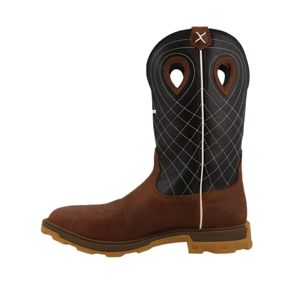 TWISTED X BOOTS Boots Twisted X Men's Clay & Black Ultralite X Nano Toe Work Boot MULNW04