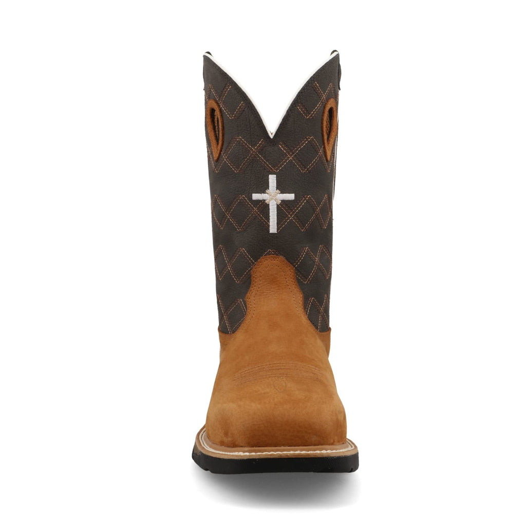 TWISTED X BOOTS Boots Twisted X Men's Clay & Pewter Waterproof Nano Toe Western Work Boot MXBNW13