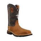TWISTED X BOOTS Boots Twisted X Men's Clay & Pewter Waterproof Nano Toe Western Work Boot MXBNW13