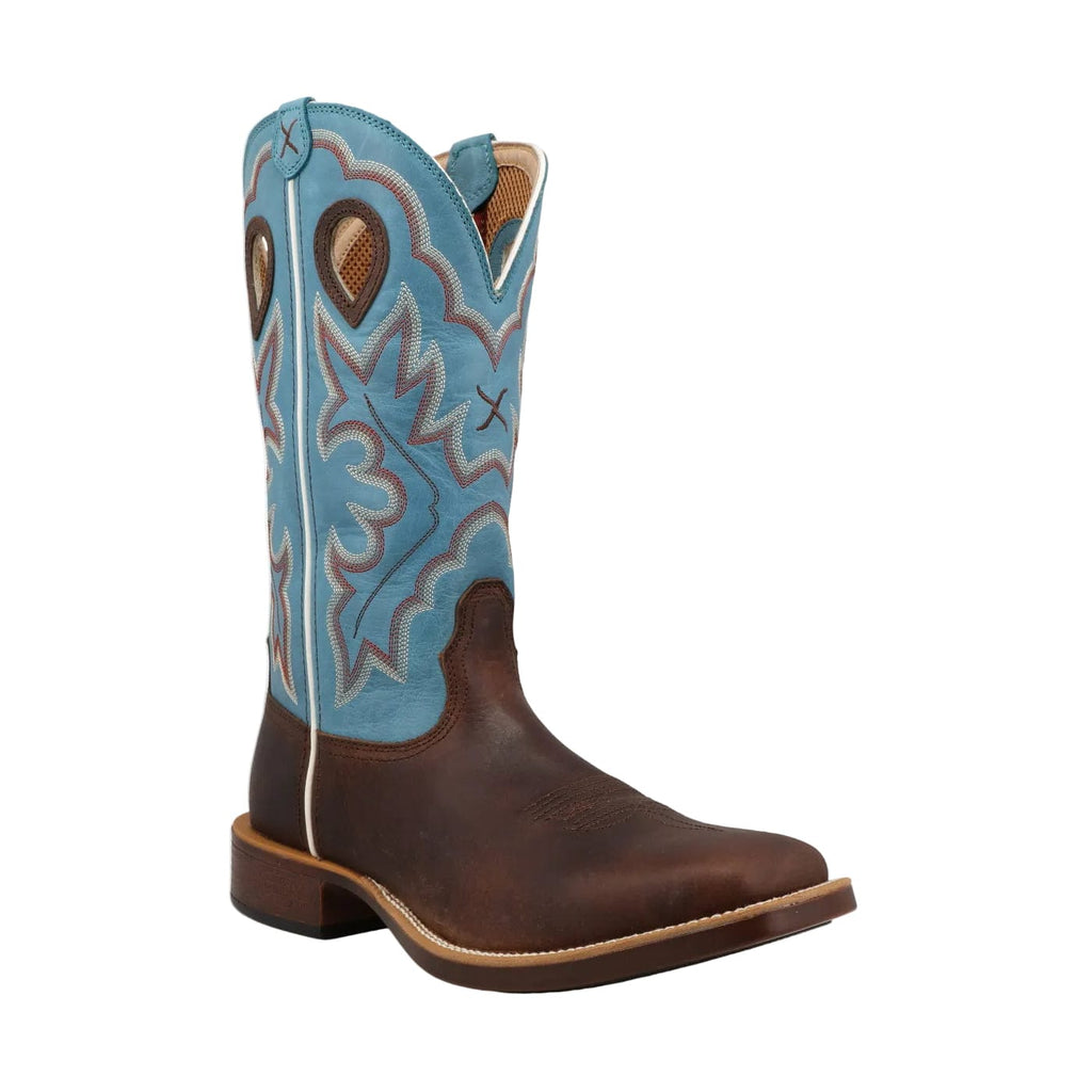 TWISTED X BOOTS Boots Twisted X Men's Dark Brown & Lagoon Top Hand Western Boot  MTH0031