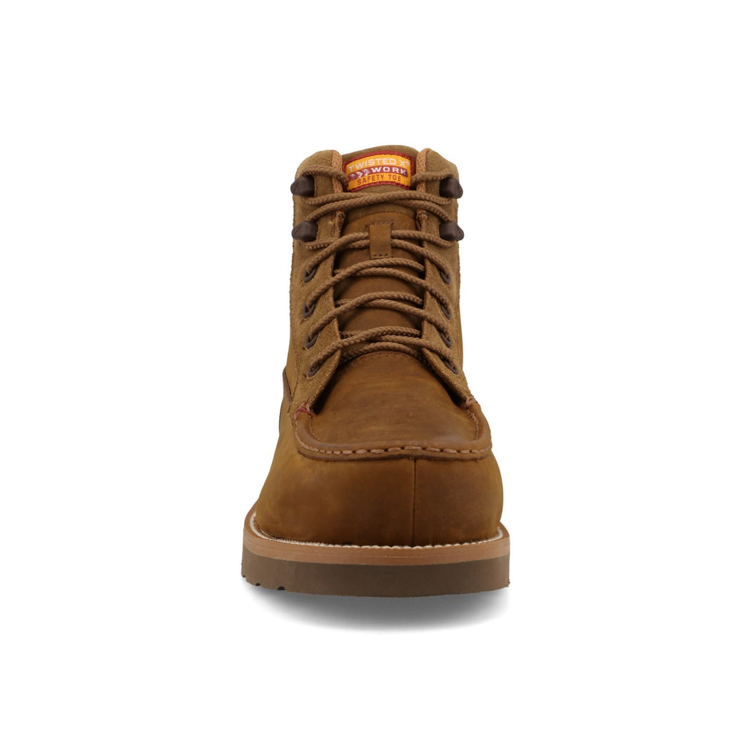 TWISTED X BOOTS Boots Twisted X Men's Distressed Saddle 6" Waterproof Wedge Sole Work Boot MWWNW04