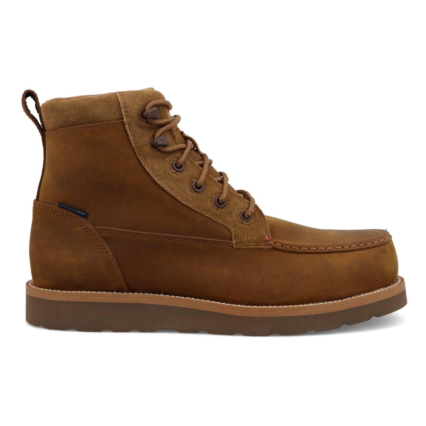 TWISTED X BOOTS Boots Twisted X Men's Distressed Saddle 6" Waterproof Wedge Sole Work Boot MWWNW04