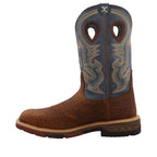 TWISTED X BOOTS Boots Twisted X Men's Distressed Saddle & Peacock Alloy Toe Work Boots MXBA005