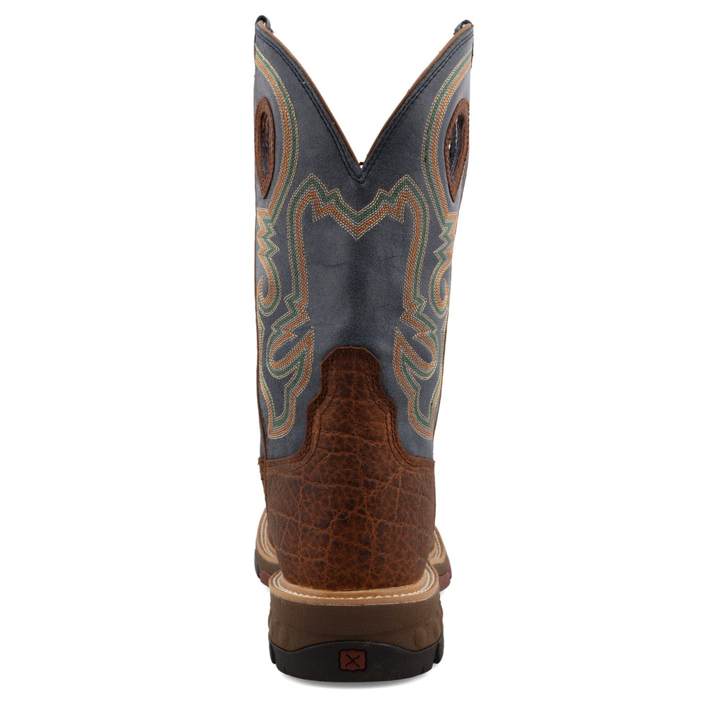 TWISTED X BOOTS Boots Twisted X Men's Distressed Saddle & Peacock Alloy Toe Work Boots MXBA005