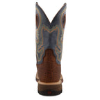 TWISTED X BOOTS Boots Twisted X Men's Distressed Saddle & Peacock Alloy Toe Work Boots MXBA005