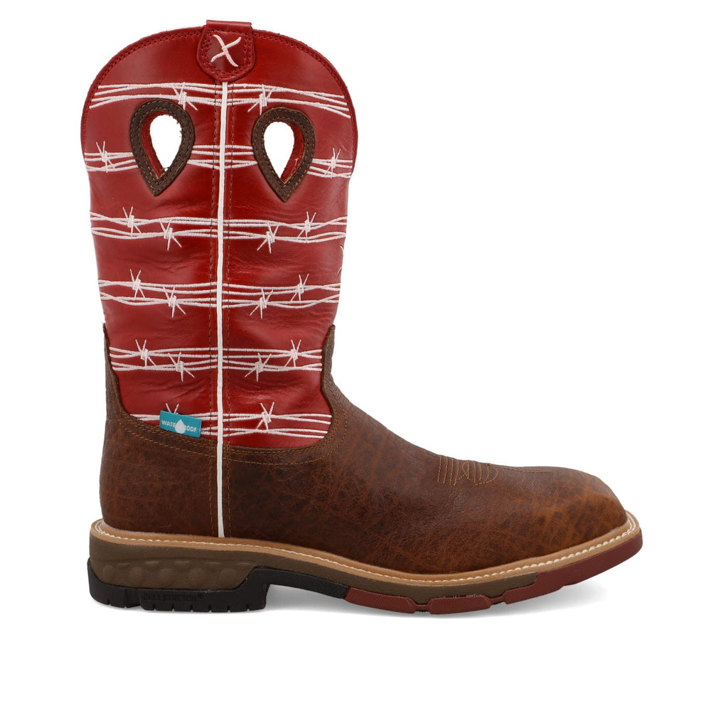 TWISTED X BOOTS Boots Twisted X Men's Distressed Saddle & Ruby Western Work Boot MXBNW01