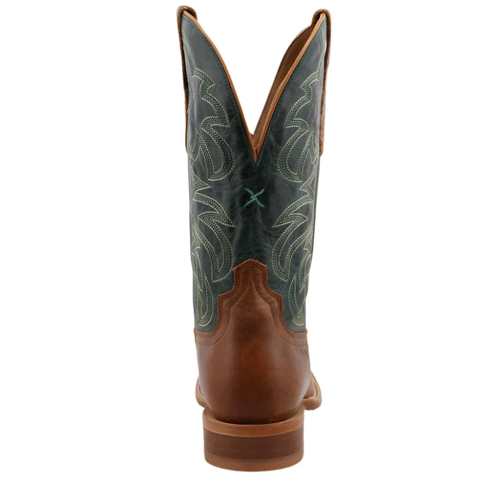 TWISTED X BOOTS Boots Twisted X Men's Light Tan & Teal Rancher Western Boot MRAL027