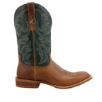 TWISTED X BOOTS Boots Twisted X Men's Light Tan & Teal Rancher Western Boot MRAL027