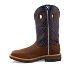TWISTED X BOOTS Boots Twisted X Men's Mocha & Navy Western Work Boot MXBAW01