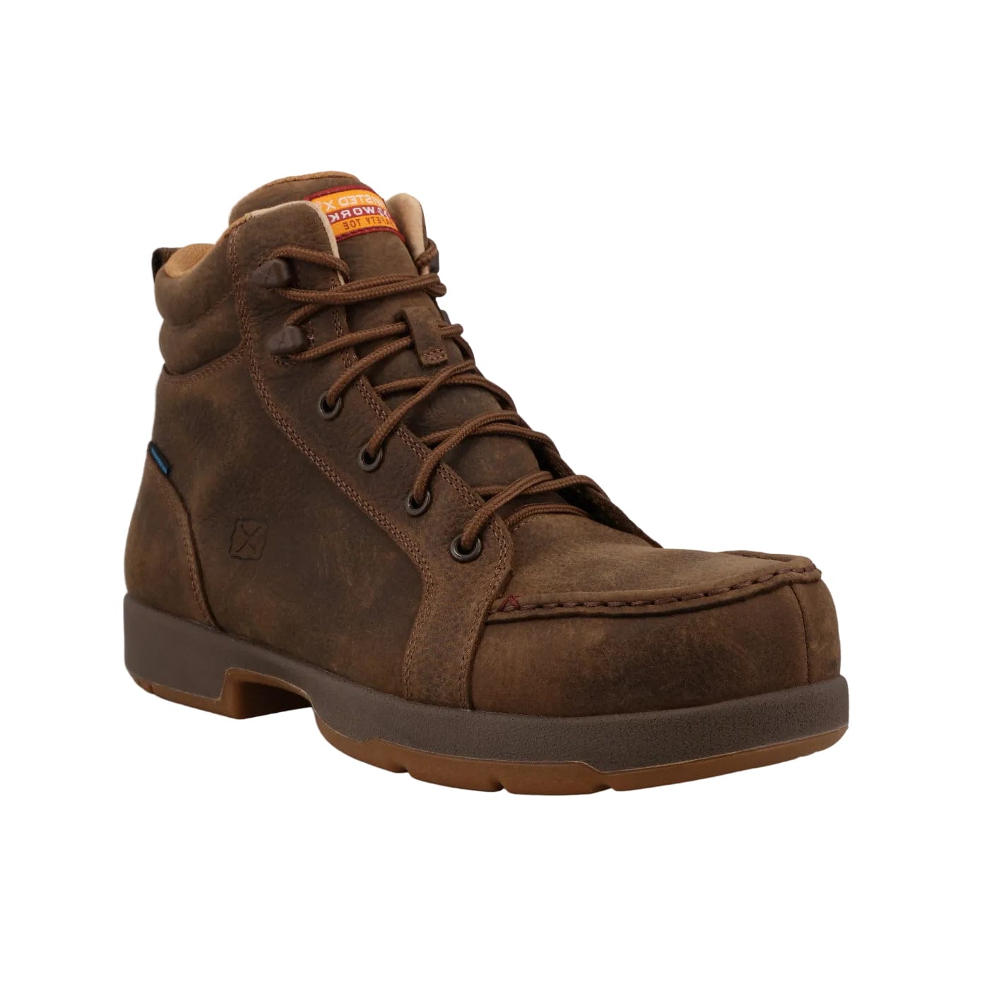 TWISTED X BOOTS Boots Twisted X Men's Oak Brown 6" Waterproof Nano Toe Work Boot MWPNW02