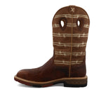 TWISTED X BOOTS Boots Twisted X Men's Rustic Brown & Lion Tan Western Work Boot MXBAW05