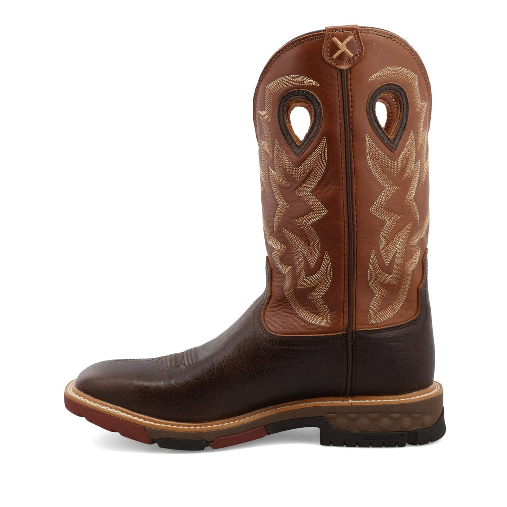 TWISTED X BOOTS Boots Twisted X Men's Smokey Chocolate & Spice Waterproof Western Work Boots MXBW002