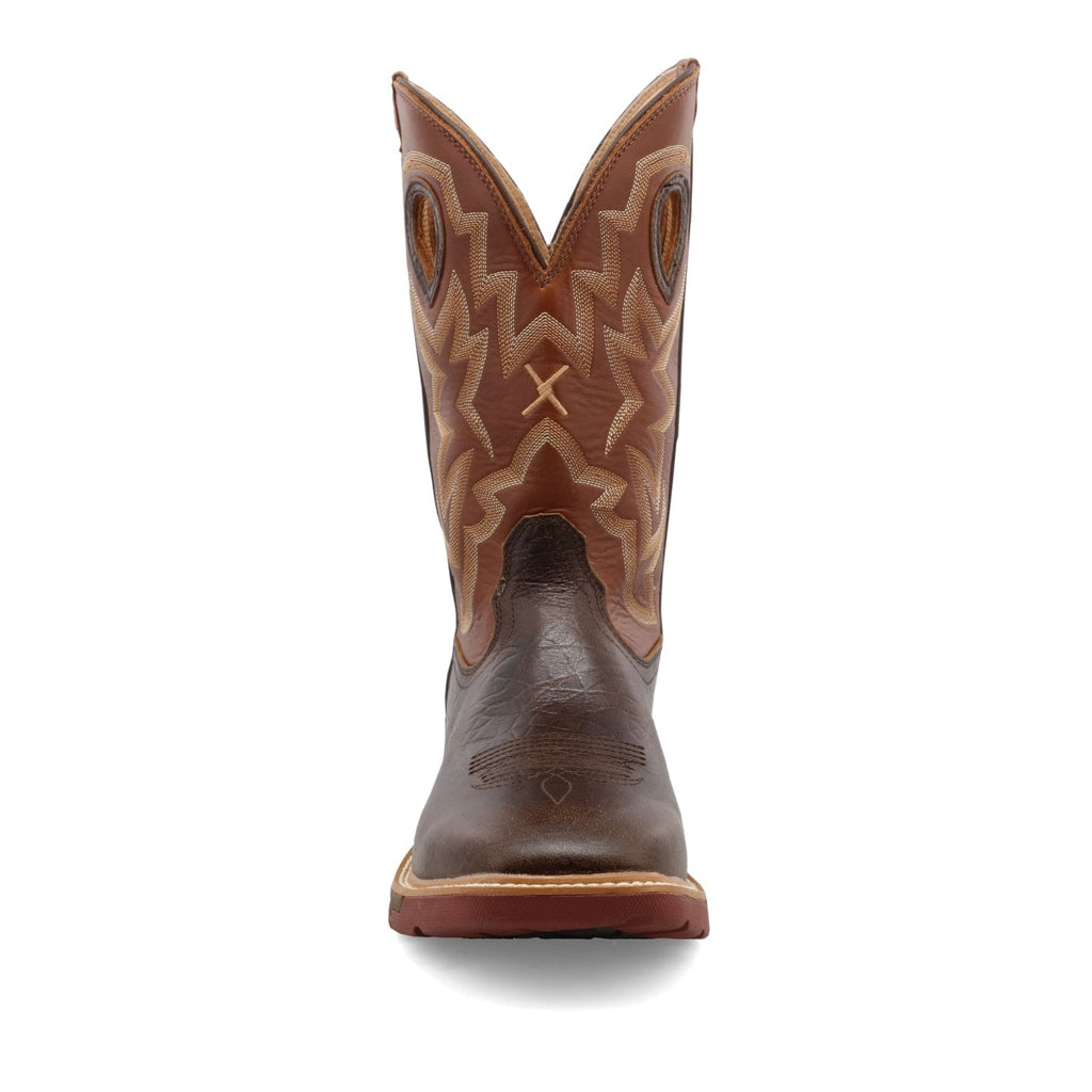 TWISTED X BOOTS Boots Twisted X Men's Smokey Chocolate & Spice Waterproof Western Work Boots MXBW002