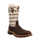 TWISTED X BOOTS Boots Twisted X Men's Steel Toe Brown Elephant Print Western Work Boot MXBA006