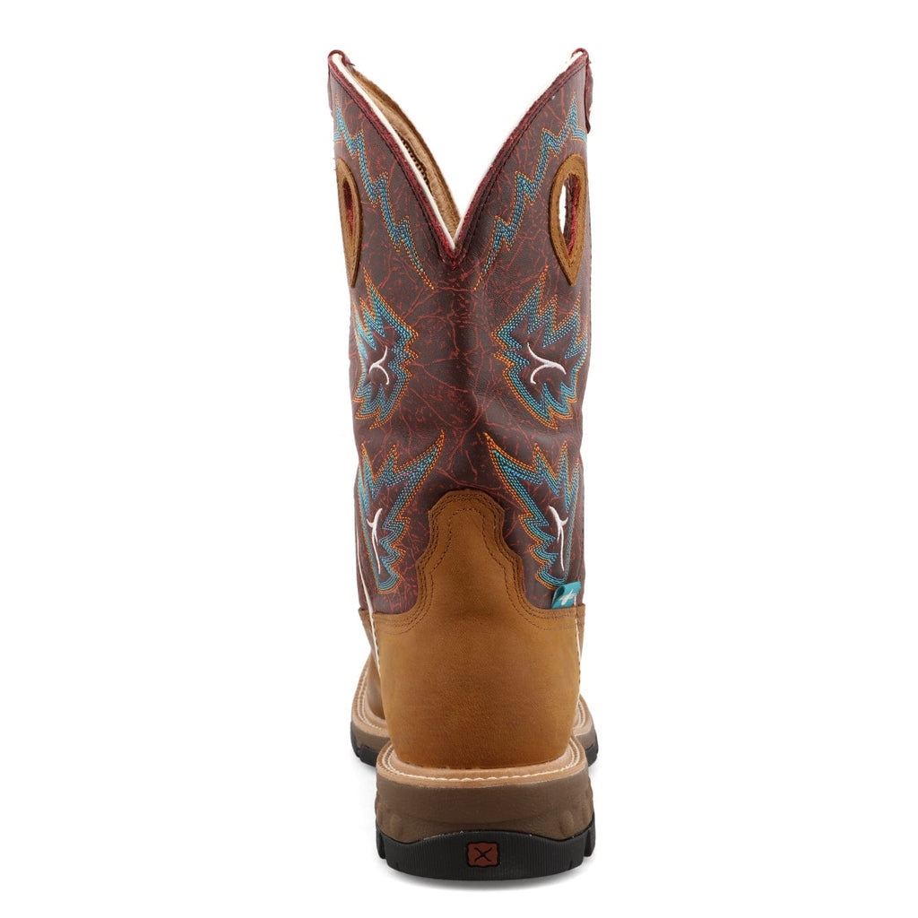 TWISTED X BOOTS Boots Twisted X Men's Tan & Burgundy Western Work Boot MXBW005