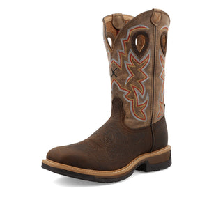 TWISTED X BOOTS Boots Twisted X Men's Taupe Brown & Bomber Western Work Boots MLCA001