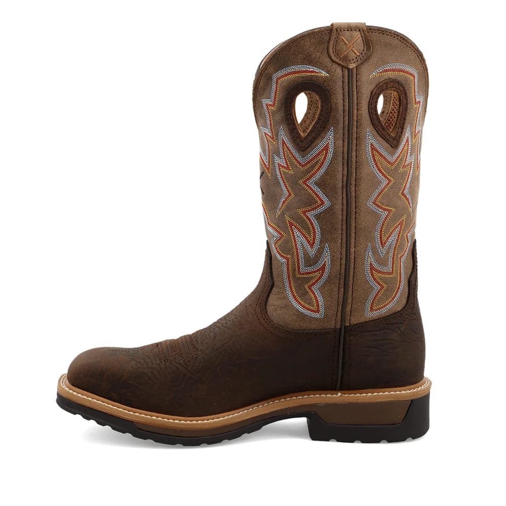 TWISTED X BOOTS Boots Twisted X Men's Taupe Brown & Bomber Western Work Boots MLCA001