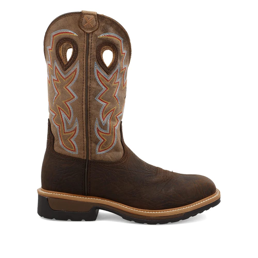TWISTED X BOOTS Boots Twisted X Men's Taupe Brown & Bomber Western Work Boots MLCA001