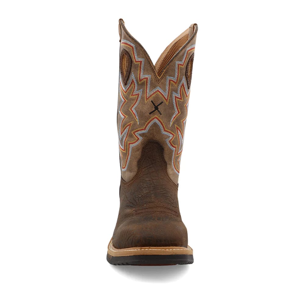 TWISTED X BOOTS Boots Twisted X Men's Taupe Brown & Bomber Western Work Boots MLCA001