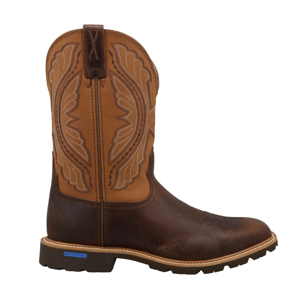 TWISTED X BOOTS Boots Twisted X Men's Tortoise Shell & Adobe Tech X Western Work Boots MXTP007