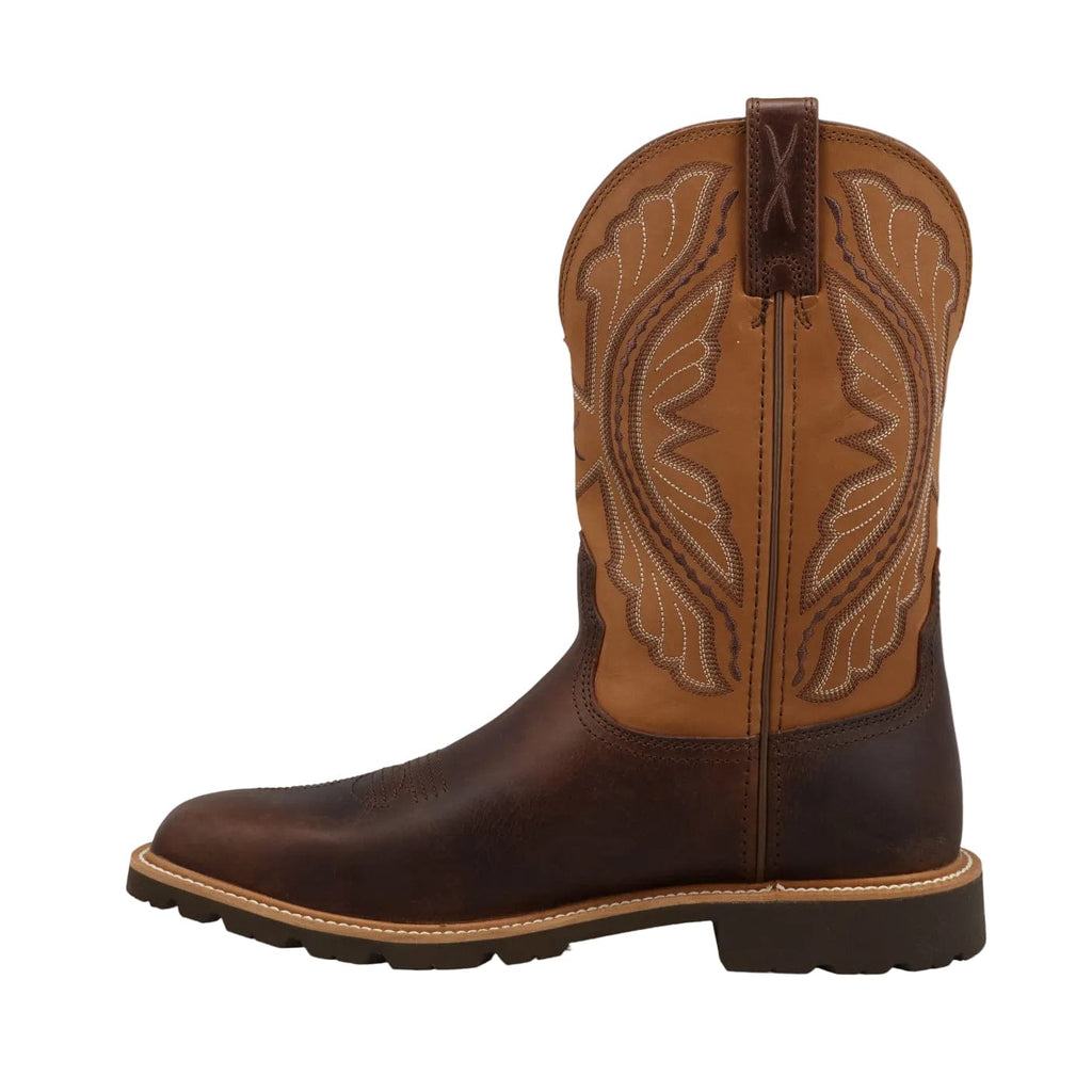 TWISTED X BOOTS Boots Twisted X Men's Tortoise Shell & Adobe Tech X Western Work Boots MXTP007